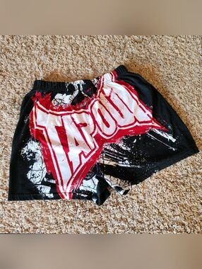 Vintage Tapout Men's Boxer Short Elastic Waistband Size Small,Red/Black